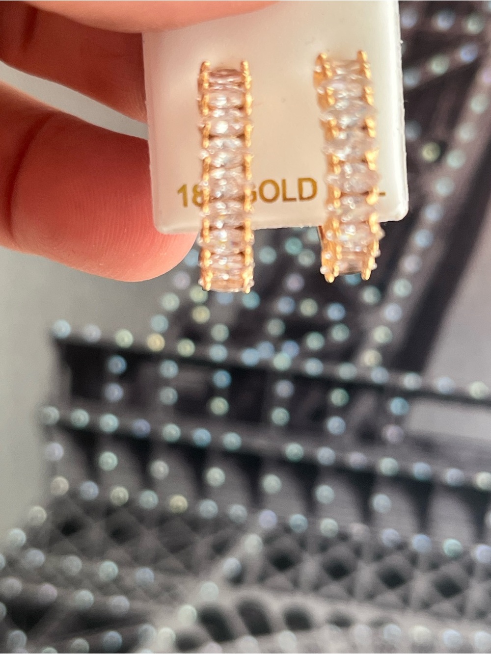 No Boundaries Rose Gold Crystal Hoop Earrings